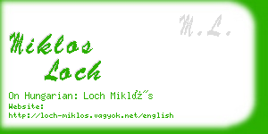 miklos loch business card